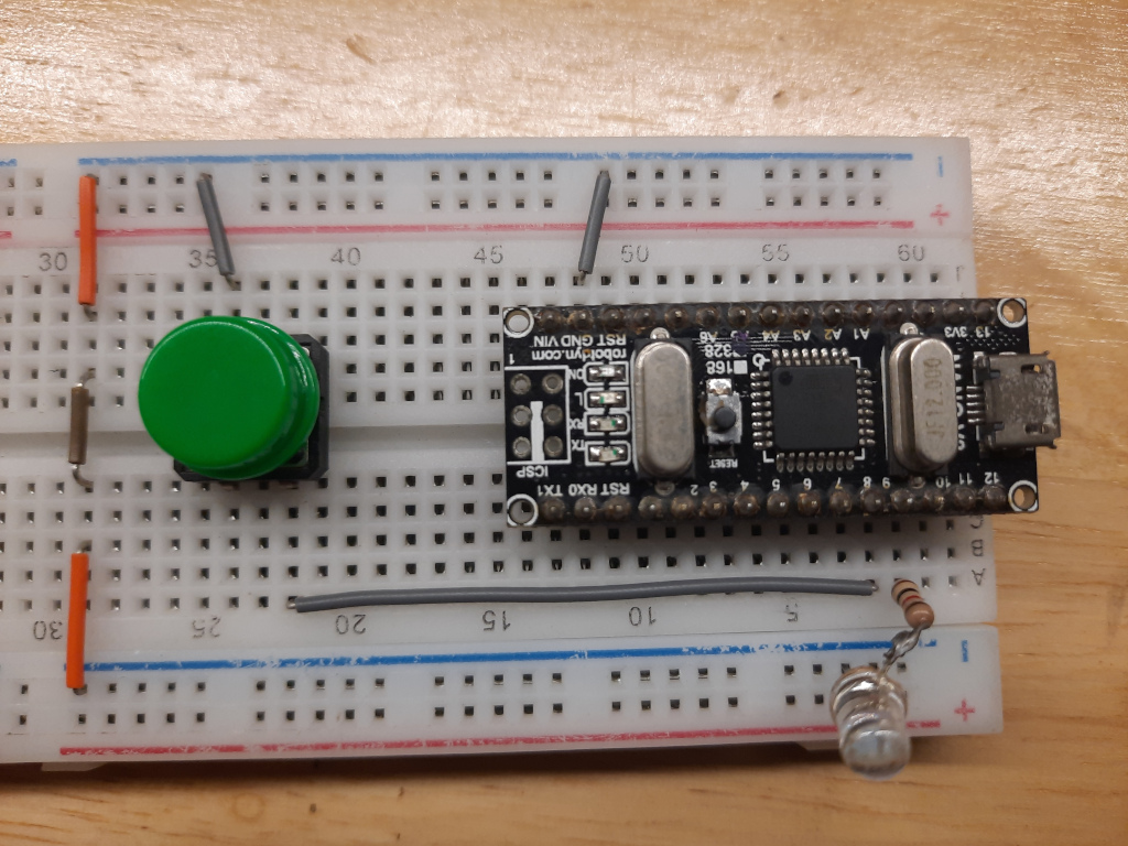 Schematic of the simple Arduino kitchen timer